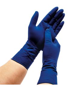 Latex Gloves High Risk long dark blue 